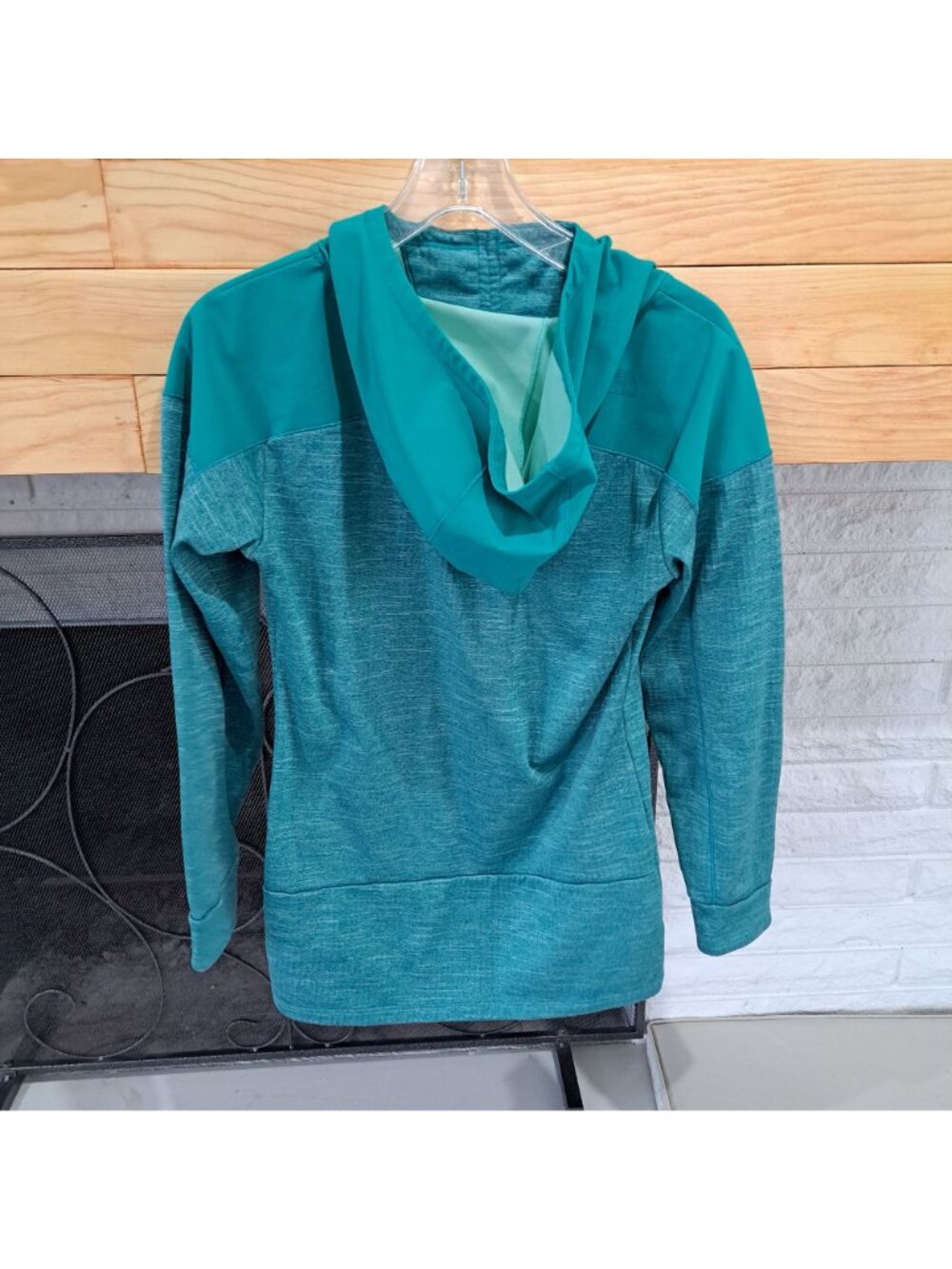 The North Face Womens Mountain Athletics Teal Green  Pullover Hoodie Small - Picture 6 of 10